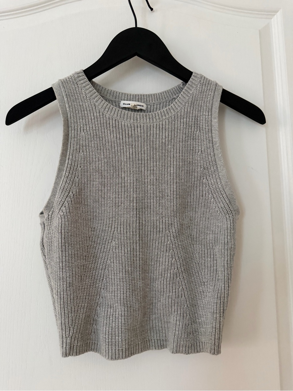 Club Monaco Light Gray Ribbed Knit Tank